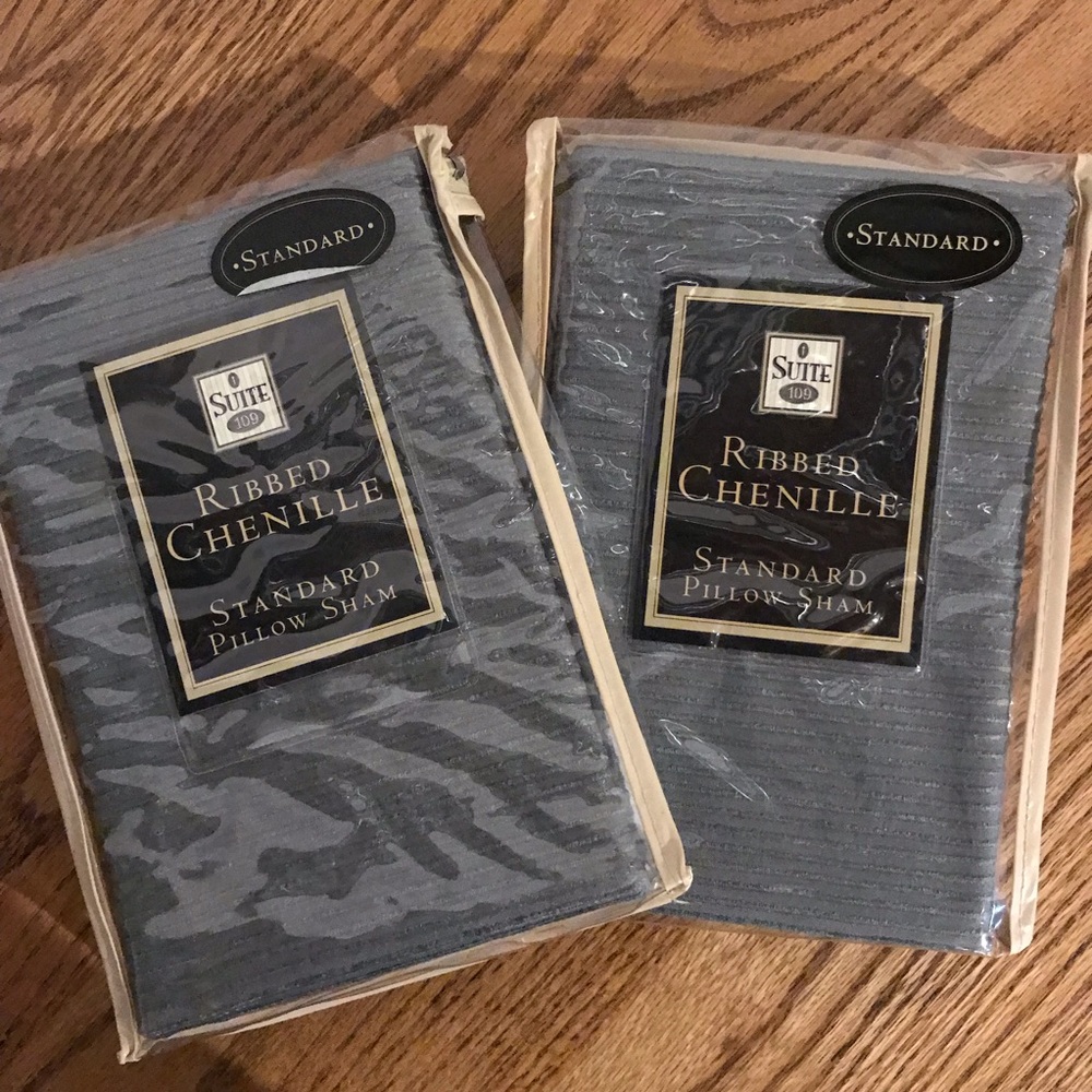 2 Chenille Pillow Shams